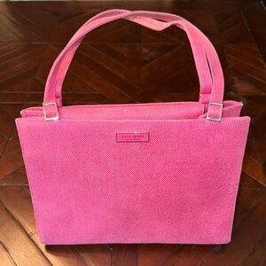 Vintage Kate Spade Pink Linen Handbag